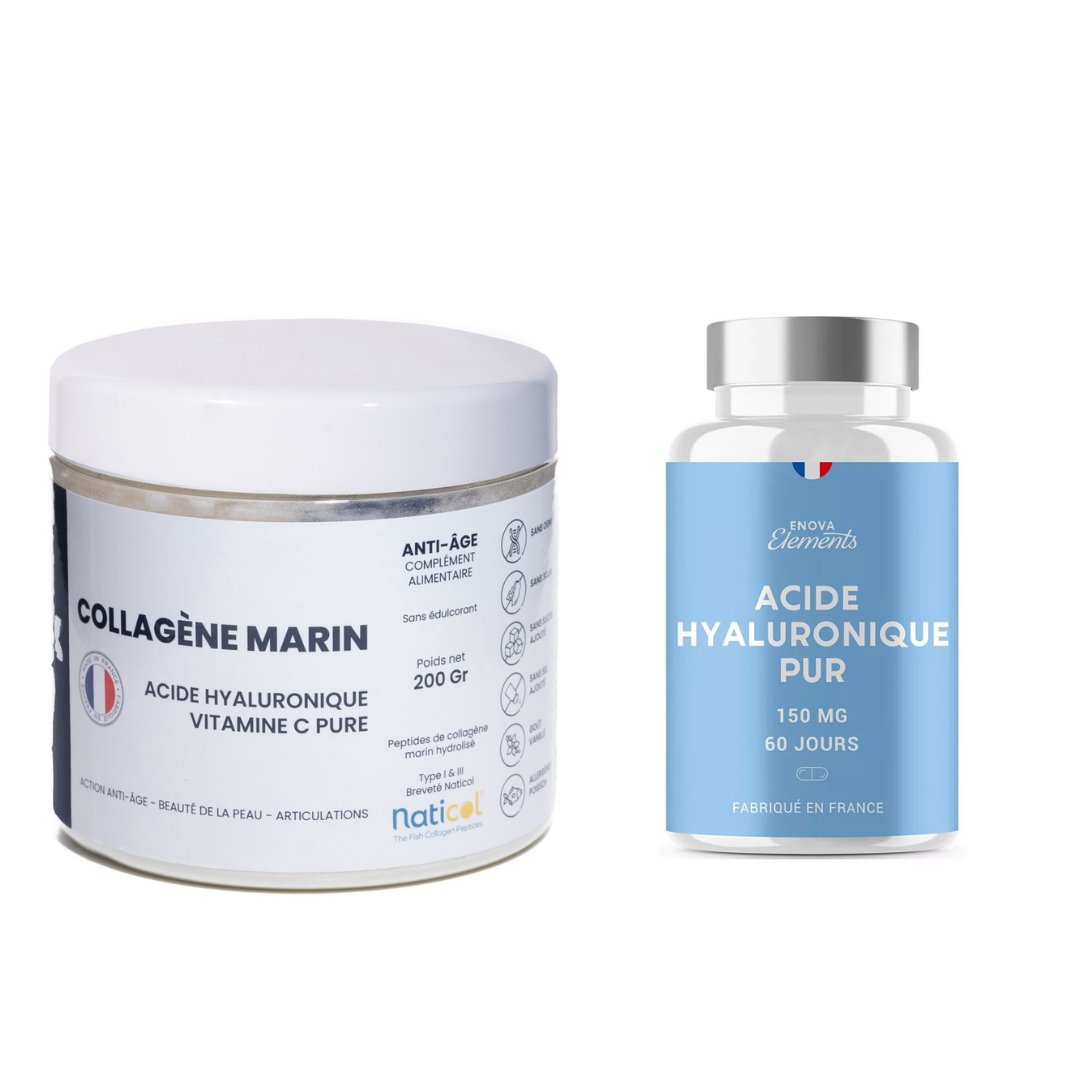 Naticol Marine Collagen + 120 capsules of Pure Hyaluronic Acid